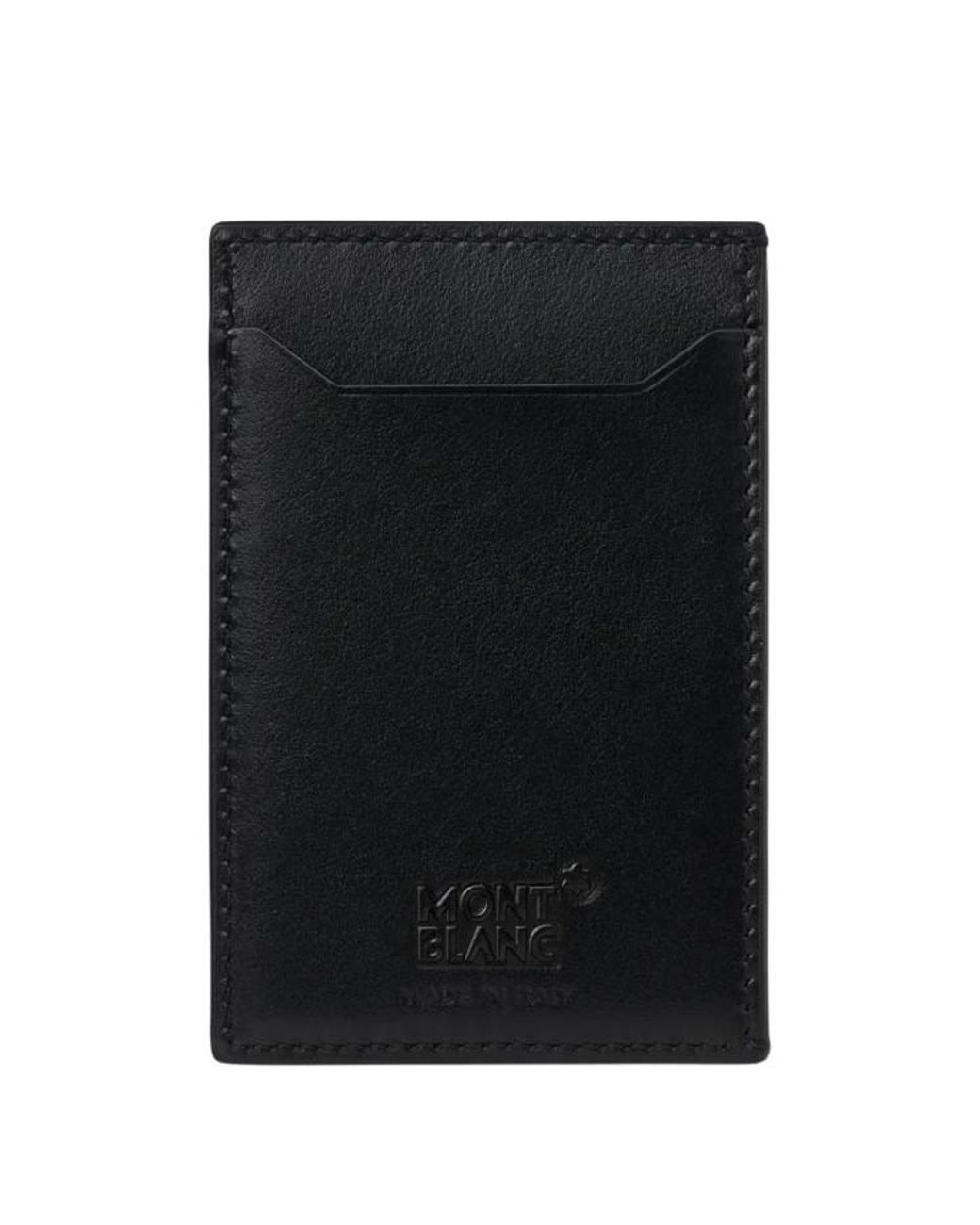 Montblanc Black Leather Meisterstuck Pocket Holder for men
