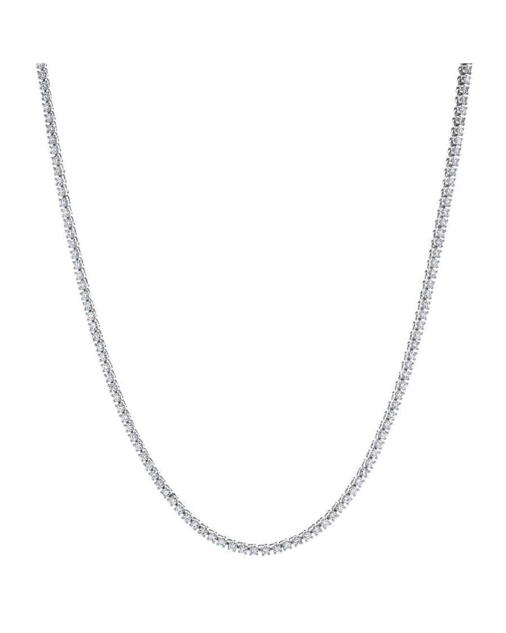 Brilliant Diamond Metallic 14Kt 4.00 Carat Lab Grown Diamond Necklace For for men