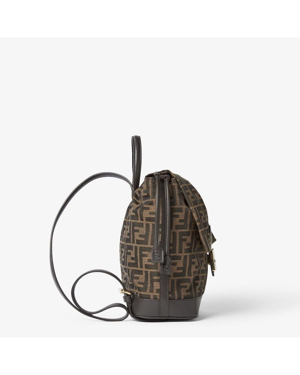 Fendi Multicolor Ff Jacquard Fabric Deconstructed Backpack for men