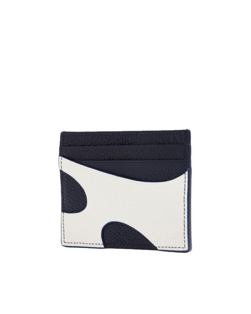 Ferragamo Blue Cut Out Detail Credit Card Holder for men