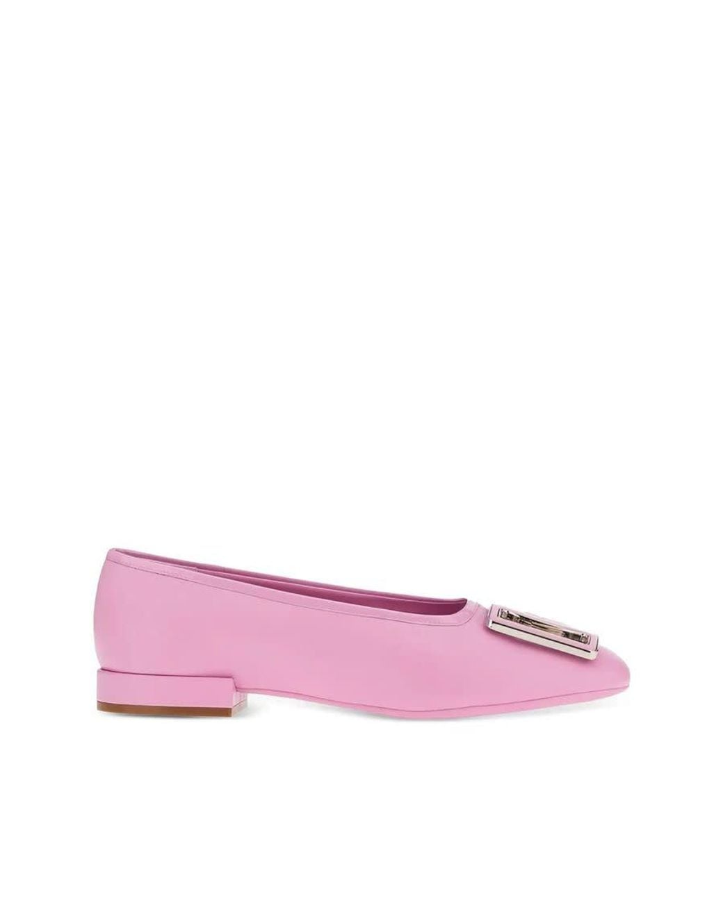 Ferragamo Pink Ladies Flats, Us