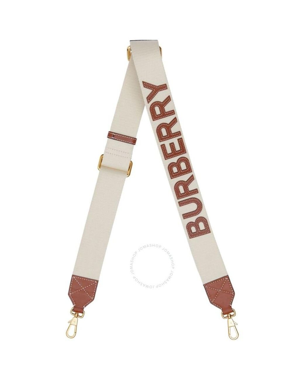 Burberry Logo Detail Leather Bag Strap in White | Lyst Burberry Logo Detail Leather Bag Strap in White | Lyst