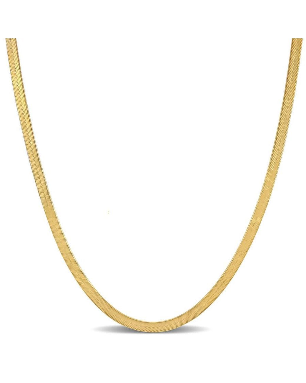 Amour Metallic 3.5Mm Flex Herringbone Chain Necklace