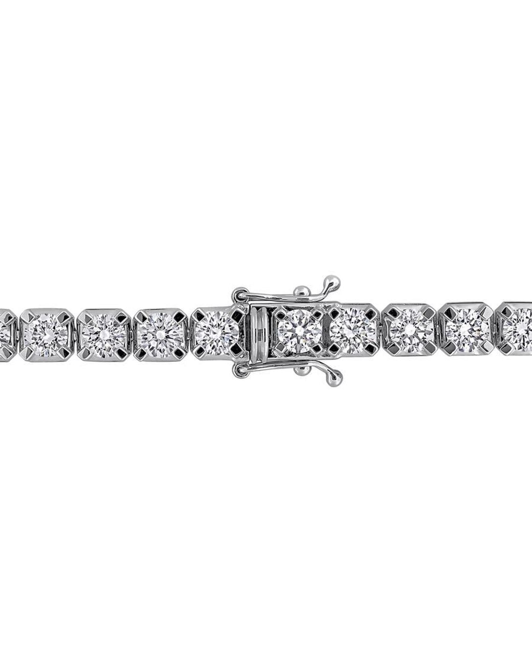 Created Forever Metallic 8 3/4Ct Tw Lab-Grown Diamond Tennis Bracelet for men