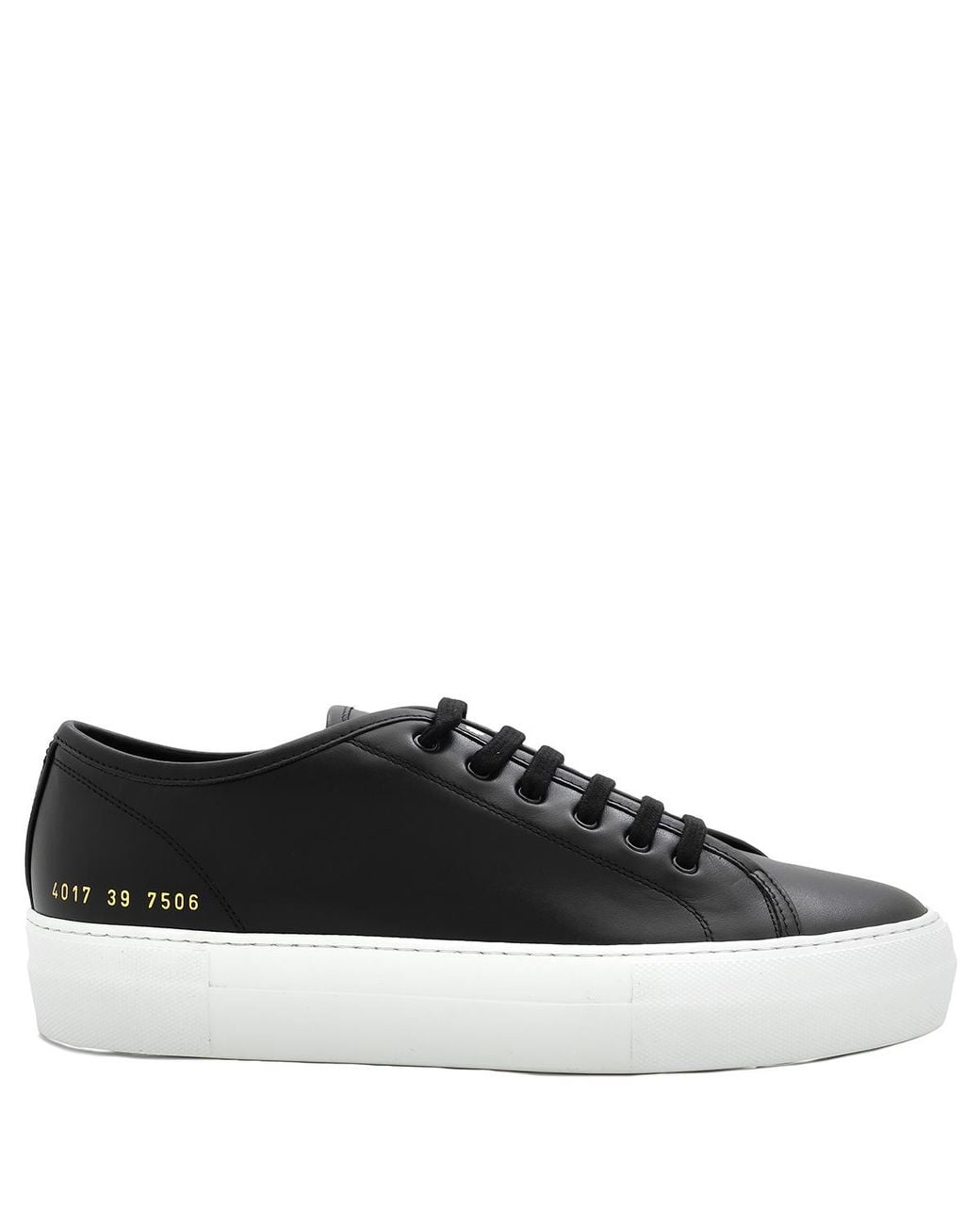 Common Projects Black Tournament Low-Top Leather Sneakers for men