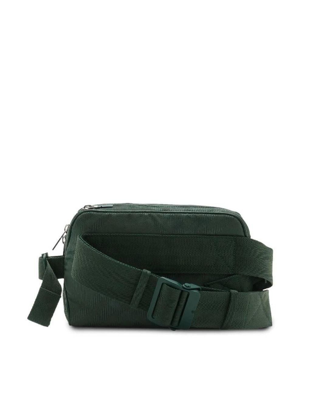 Burberry Green Check Jacquard Belt Bag for men