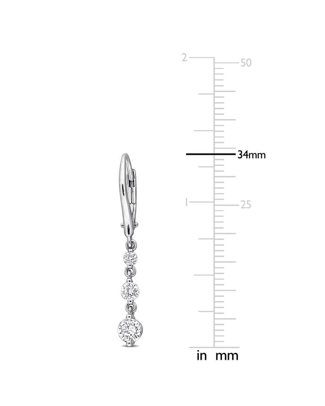 Created Forever White 1 Ct Lab Grown Diamond Tw Leverback Earrings for men
