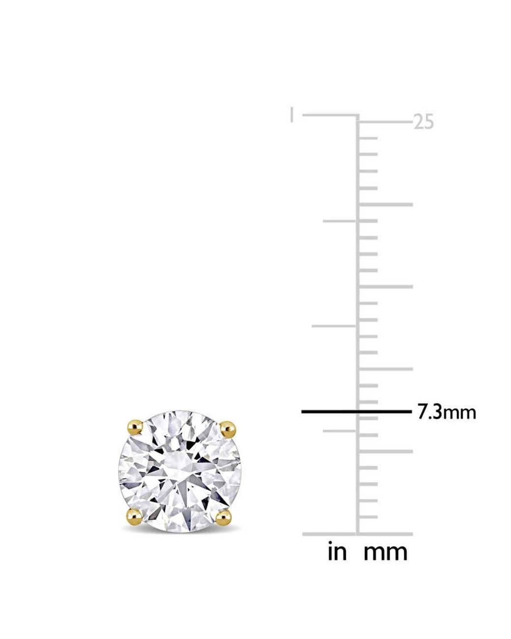 Created Forever Metallic 3Ct Tw Lab-Grown Diamond Solitaire Martini-Style Stud Earrings for men