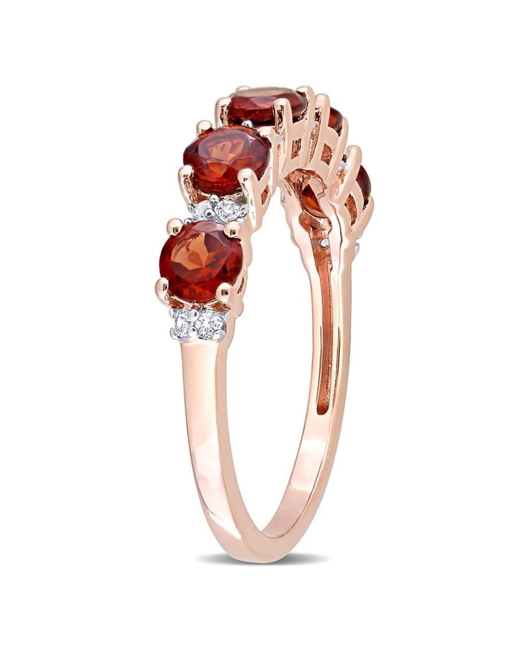 Amour Red 1 3/5 Ct Tgw Garnet And Topaz Semi Eternity Ring for men