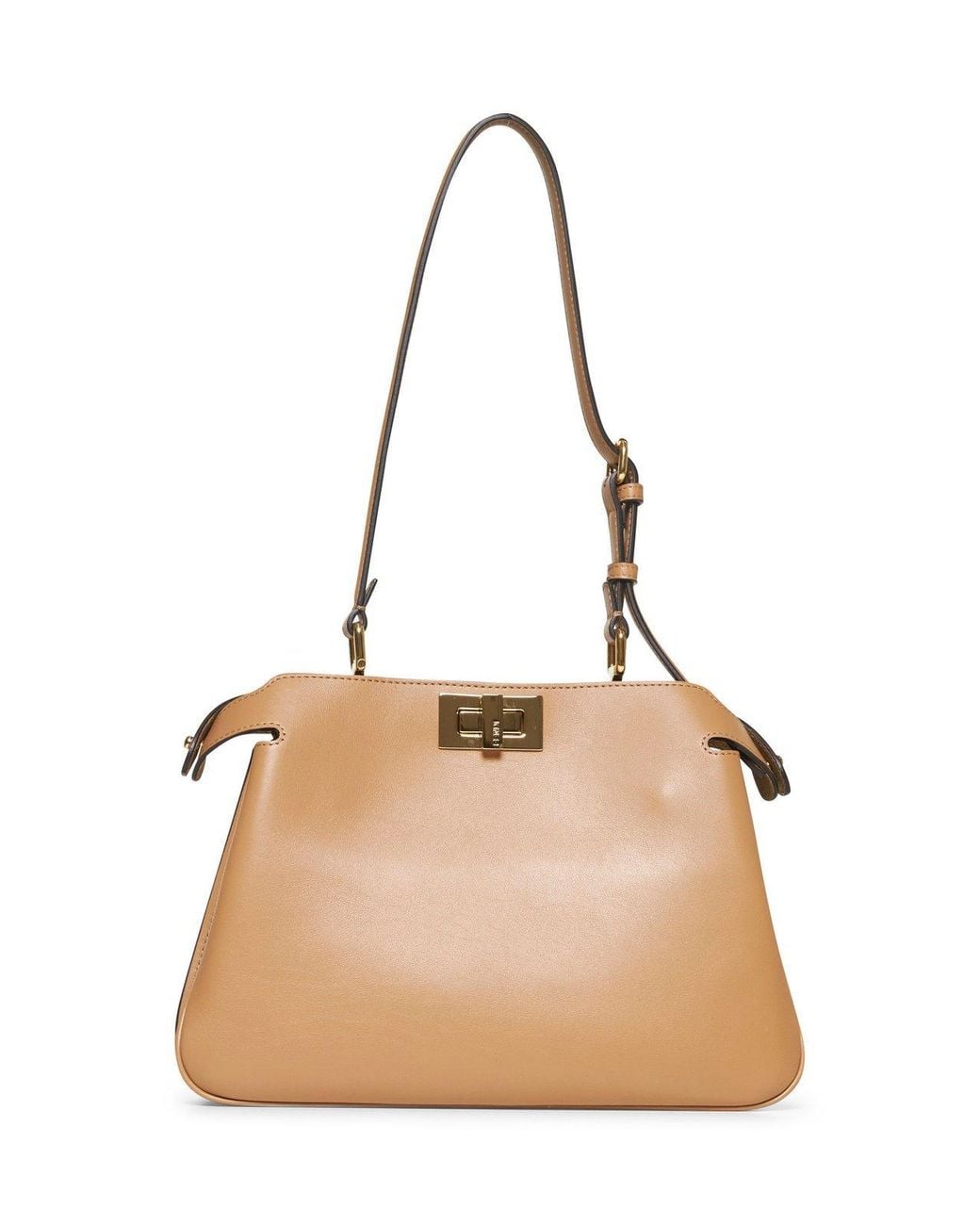 Fendi Natural Peekaboo Twist-Lock Small Shoulder Bag