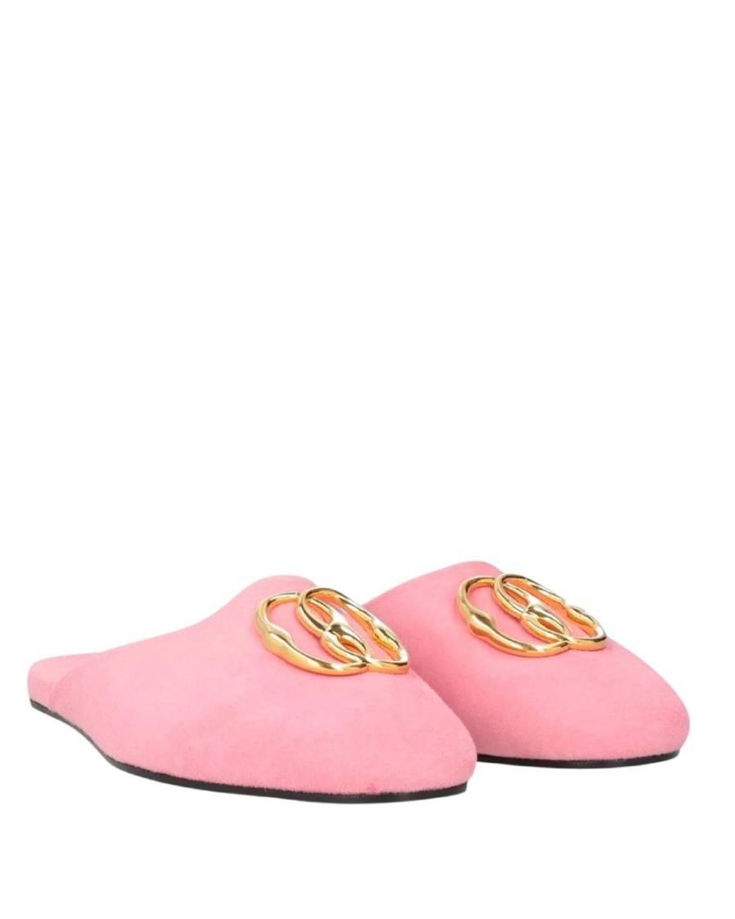 Bally Pink Gylon Logo Emblem Slippers, Brand Size 35 Us