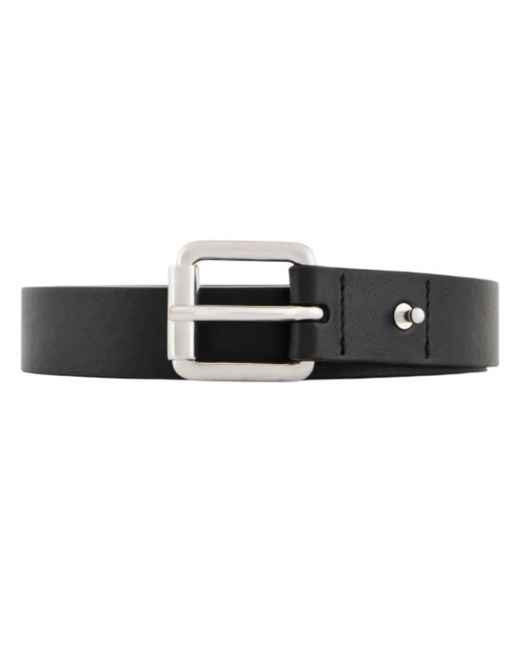 Emporio Armani Black Eagle Plate Smooth Leather Belt, Cm for men