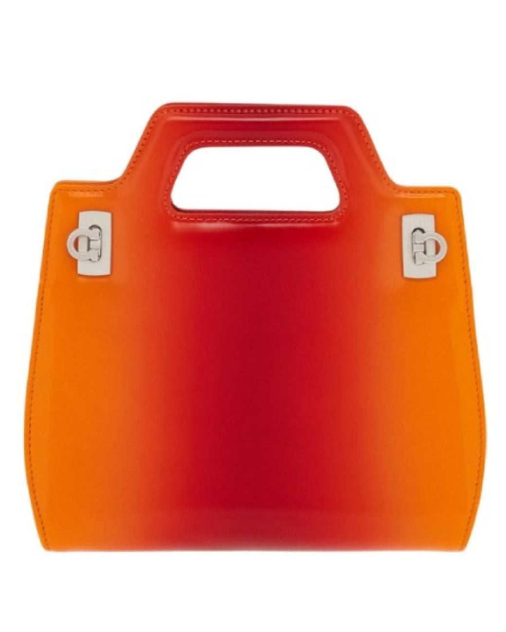 Ferragamo Red Mini Wanda Top Handle Leather Hand Bag
