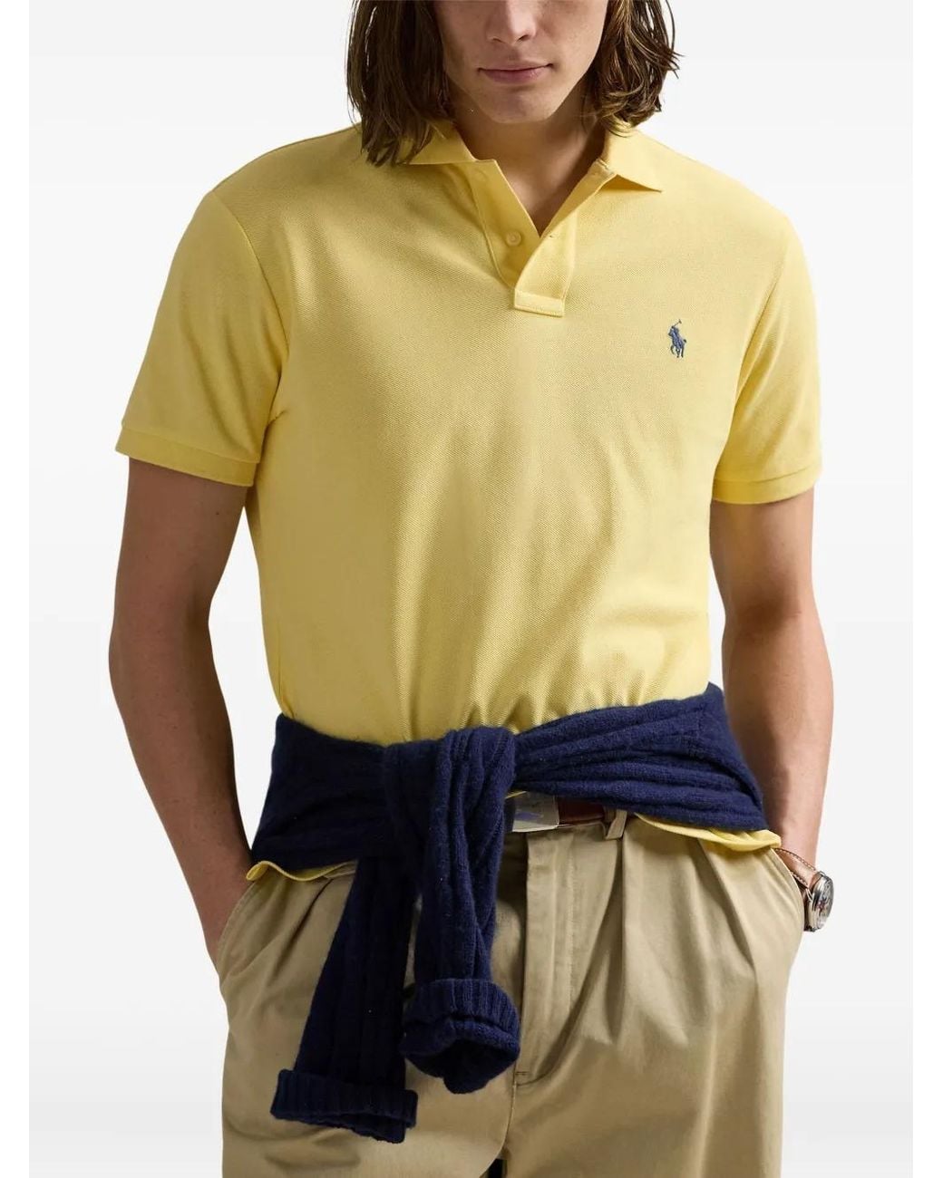 Polo Ralph Lauren Yellow Custom Slim Fit Polo Shirt for men
