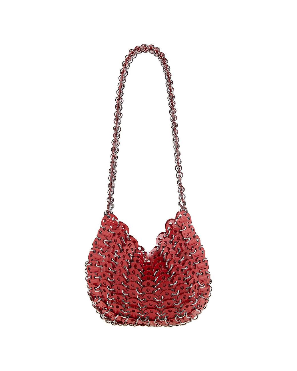 Rabanne Red 1969 Moon Shoulder Bag