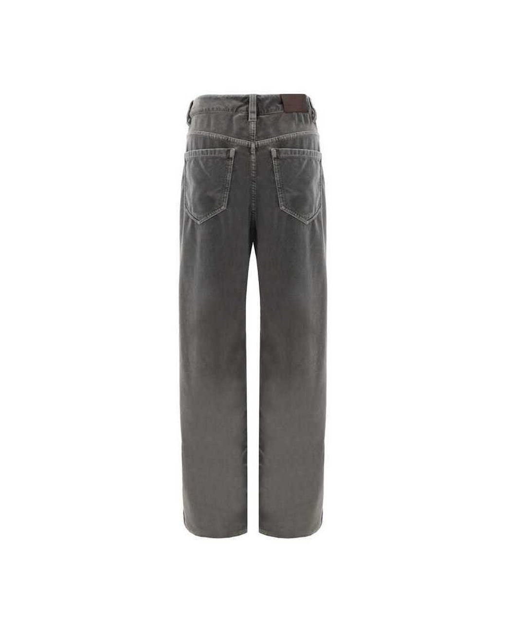 Brunello Cucinelli Gray Dark Relaxed Trousers, Brand Size 44 (Us for men