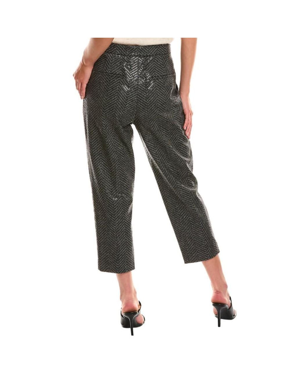 Brunello Cucinelli Black Slate Cashmere Cropped Trousers