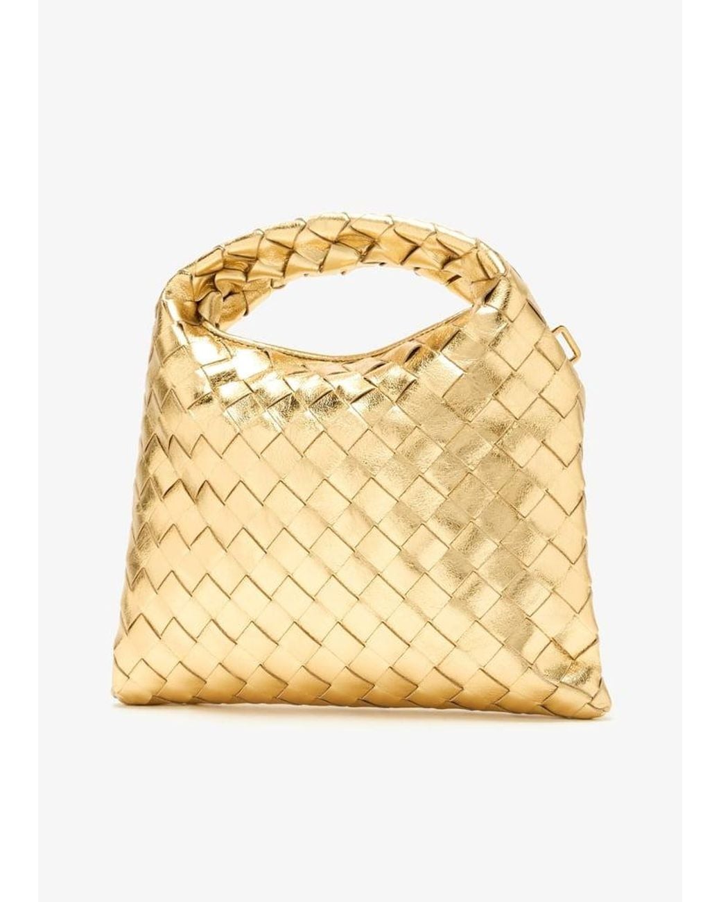 Bottega Veneta Metallic Mini Hop Intrecciato Hobo Bag for men