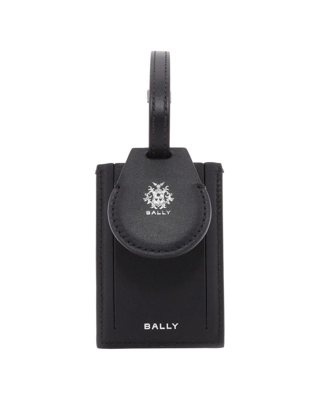 Bally Black X Adrien Brody Leather Luggage Tag for men