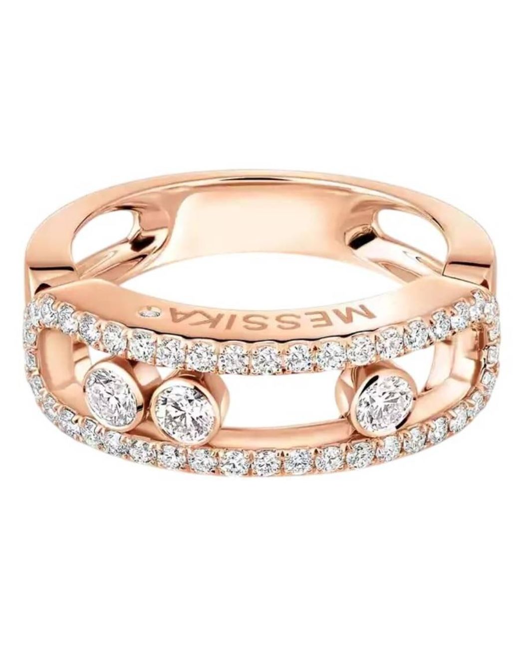 Messika Move Classique Pave Diamond Ring in Pink | Lyst
