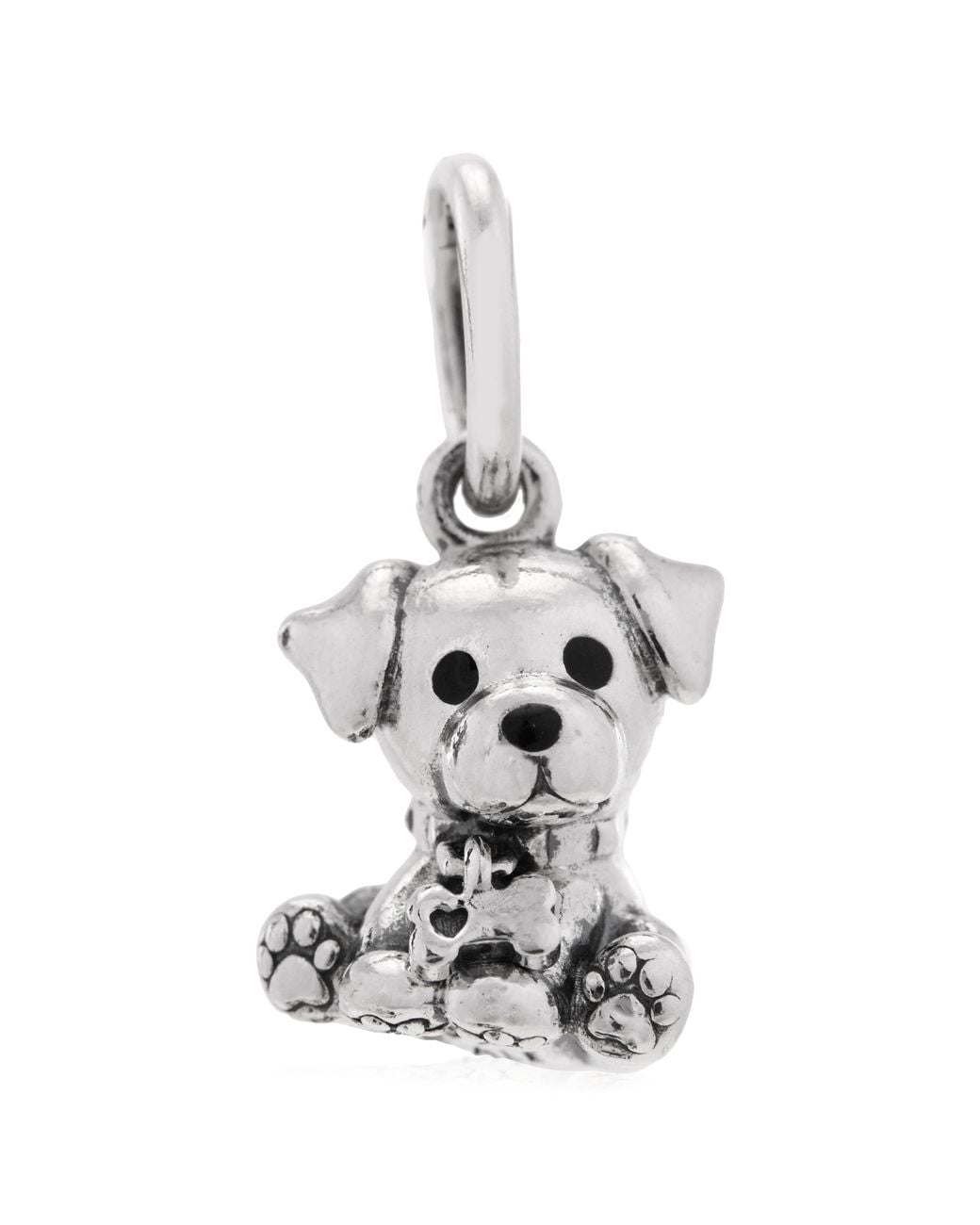 Pandora White Labrador Dog Dangle With Enamel for men