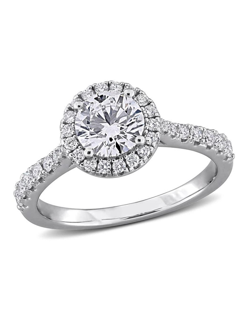 Created Forever Metallic 1 2/5Ct Tgw Lab Grown Diamond Halo Engagement for men