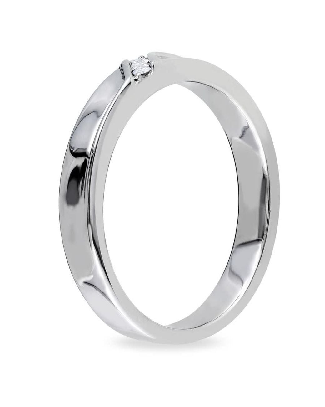 Amour Metallic Diamond 3-Stone Ring for men