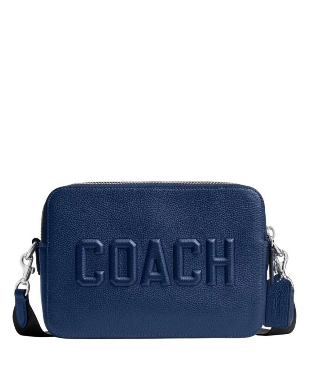 COACH Blue Graphic Charter Crossbody Bag 24 for men