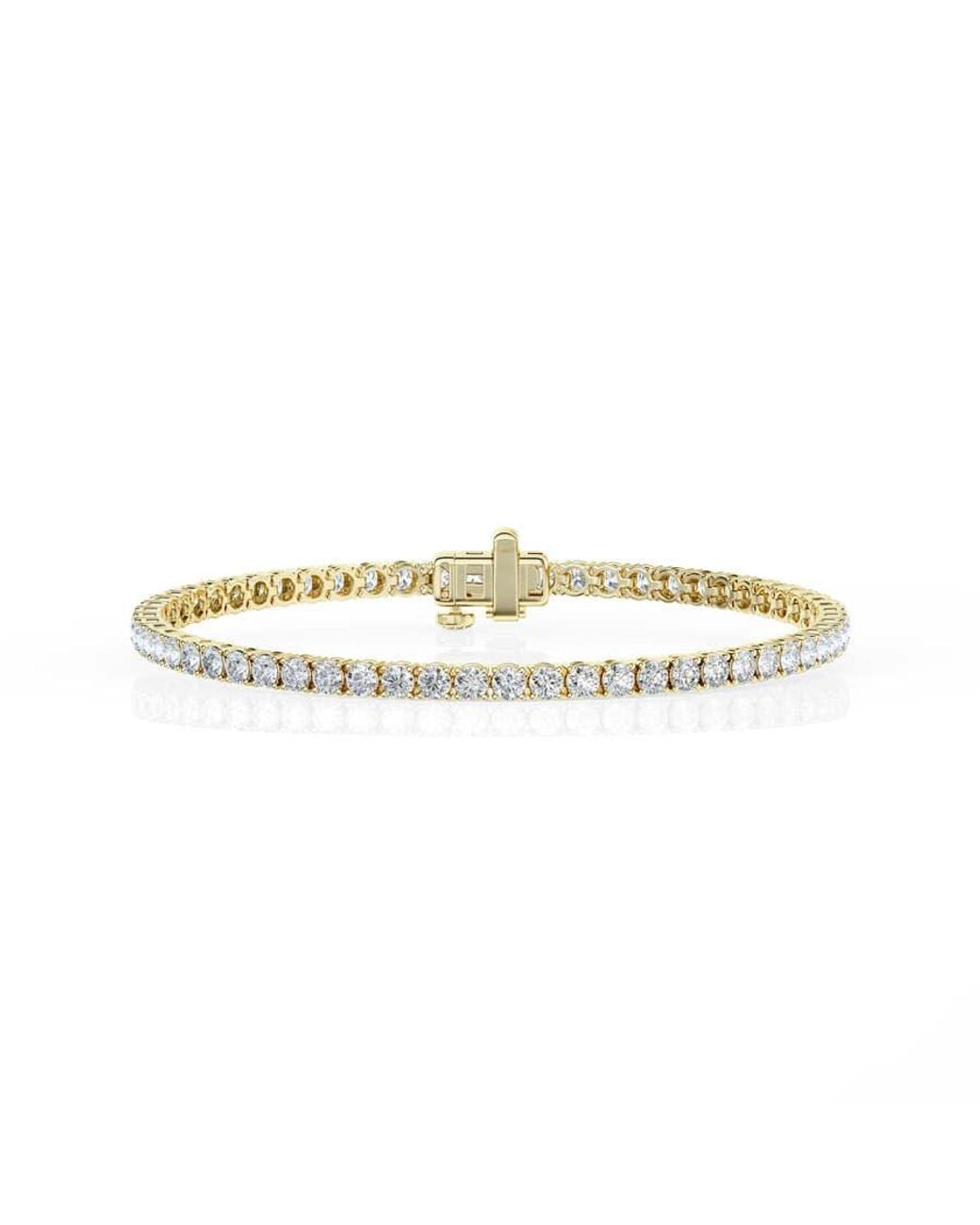 Brilliant Diamond Metallic 5 Cttw Round Lab Grown Diamond Tennis Bracelet for men