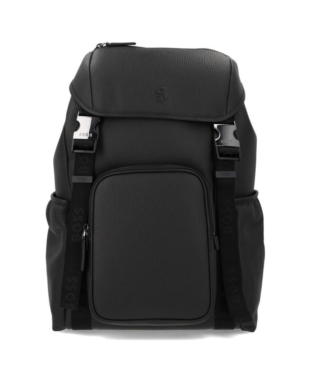 BOSS Monogrammed Logo Backpack in Black for Men | Lyst