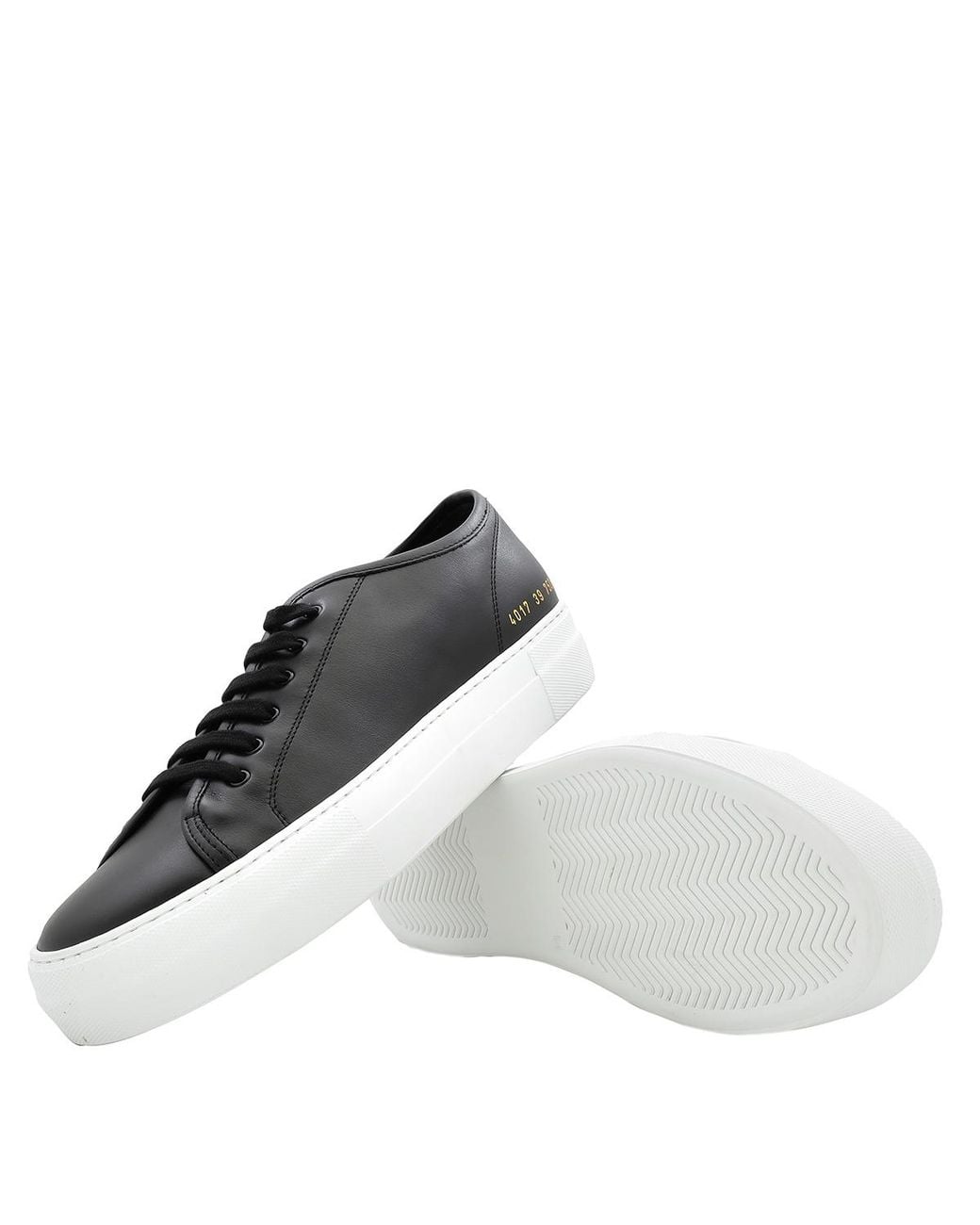 Common Projects Black Tournament Low-Top Leather Sneakers for men
