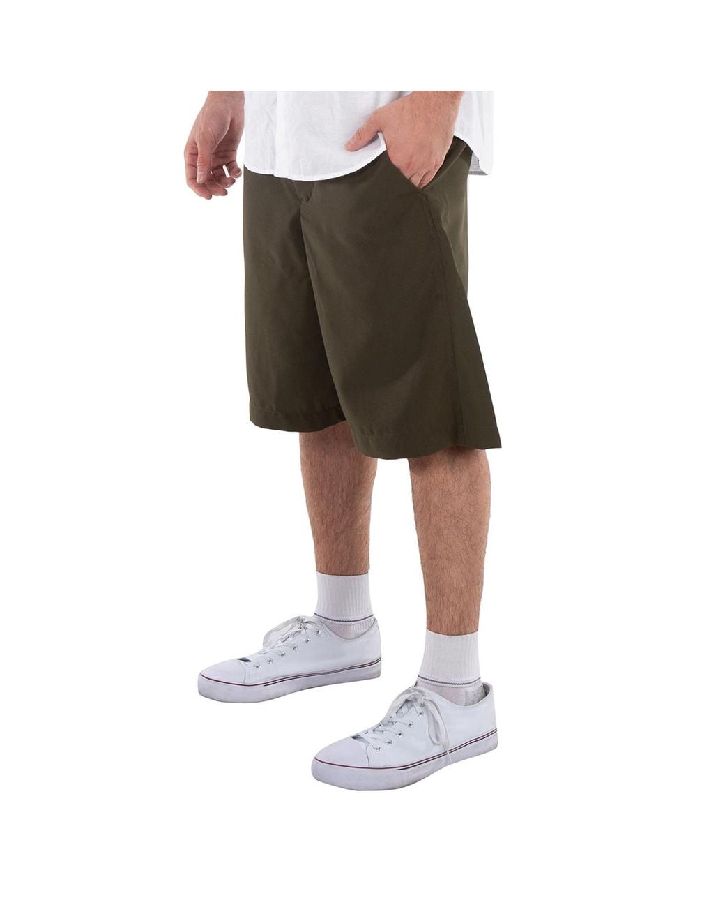 OAMC Green Forest Wide-Leg Bermuda Vapor Shorts for men