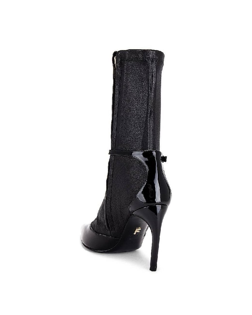 Ferragamo Black Britt Leather Ankle Boots