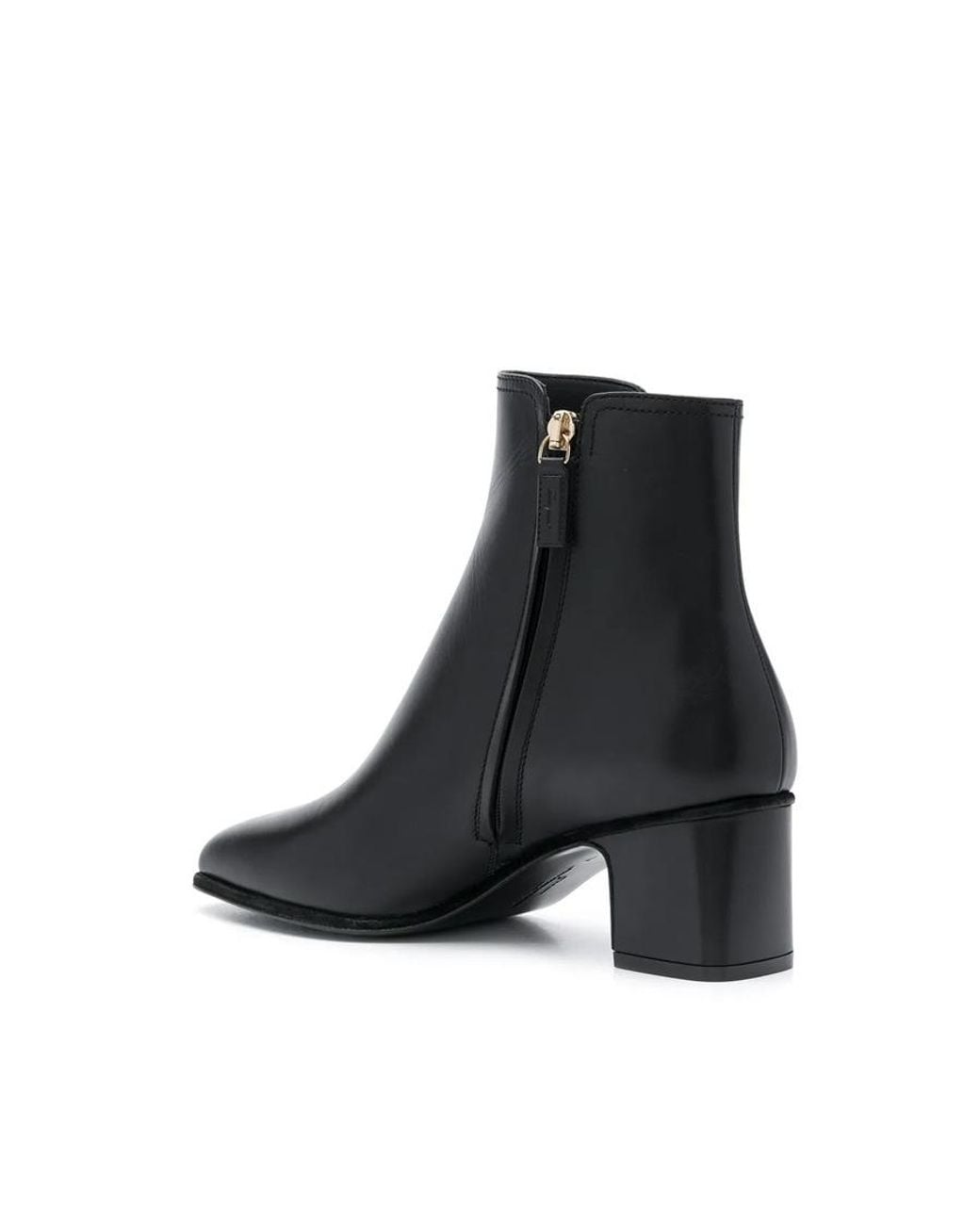 Ferragamo Black Salvatore Gancini Leather Bootie