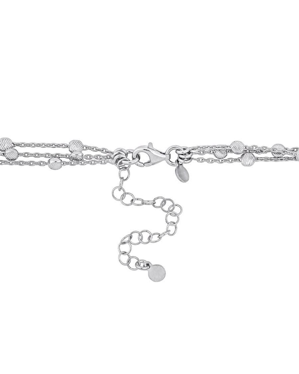 Amour Metallic Multi-Strand Anklet With Sterling Lobster Clasp for men