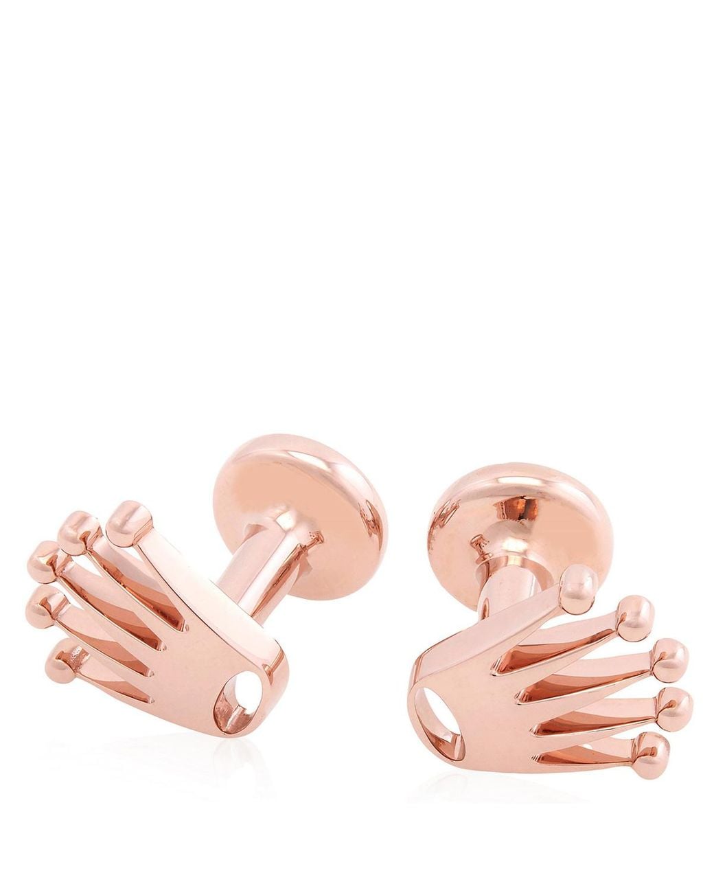 Rolex Pink 18 Kt Everose Crown Cufflinks for men
