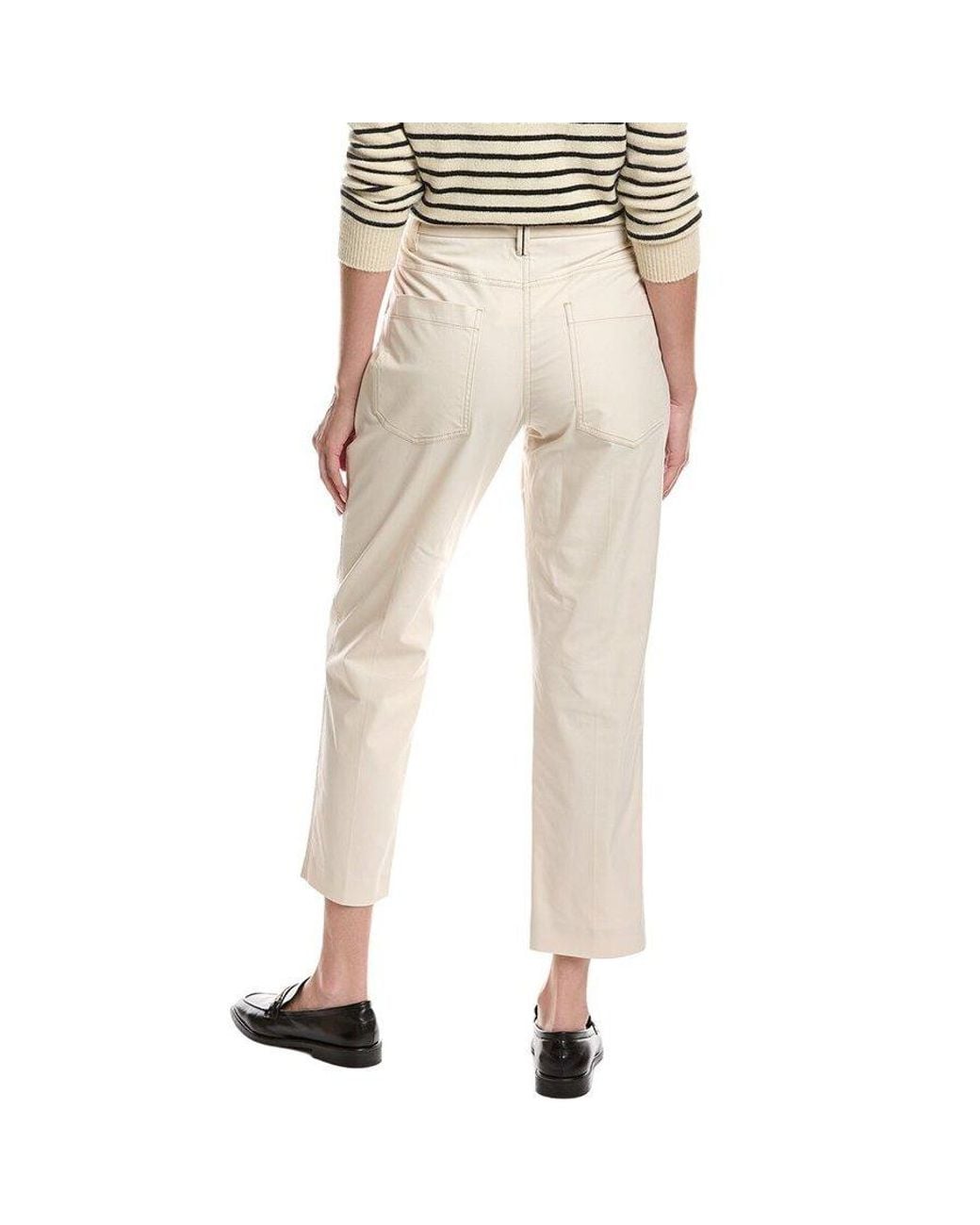 Brunello Cucinelli Natural Off Cropped Trousers, Brand Size 42 (Us for men