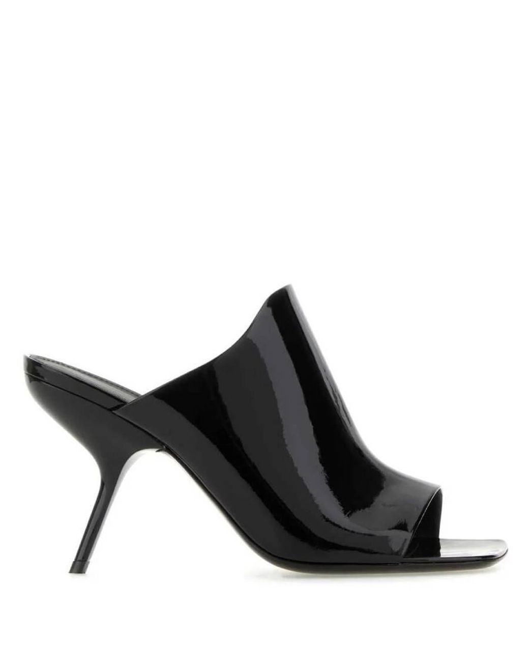Ferragamo Black Ferragamo Era Patent Open-Toe Sandals