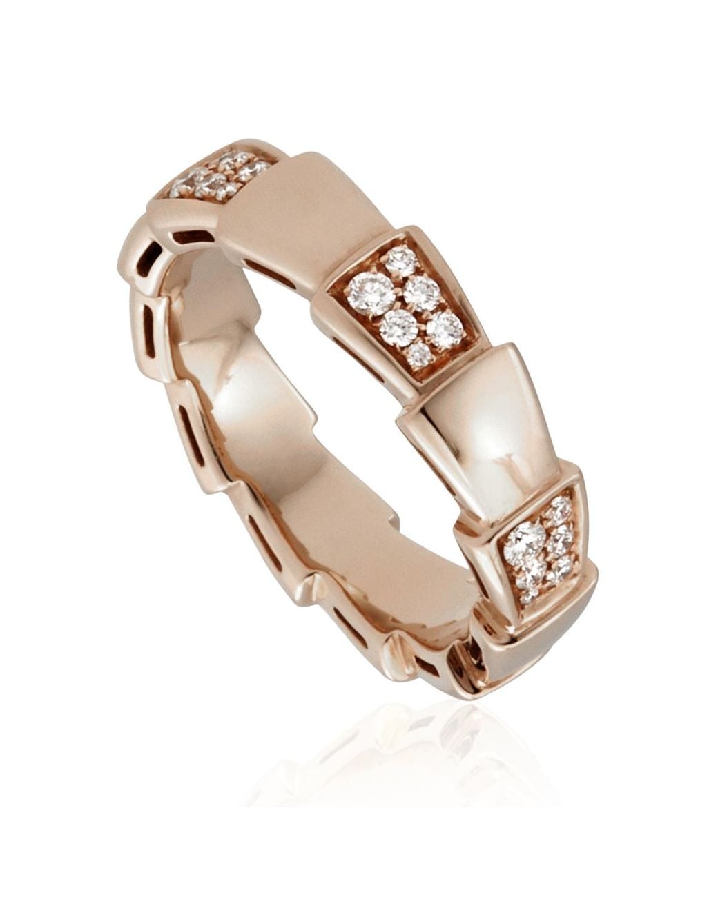 BVLGARI Metallic Serpenti Viper Band Ring