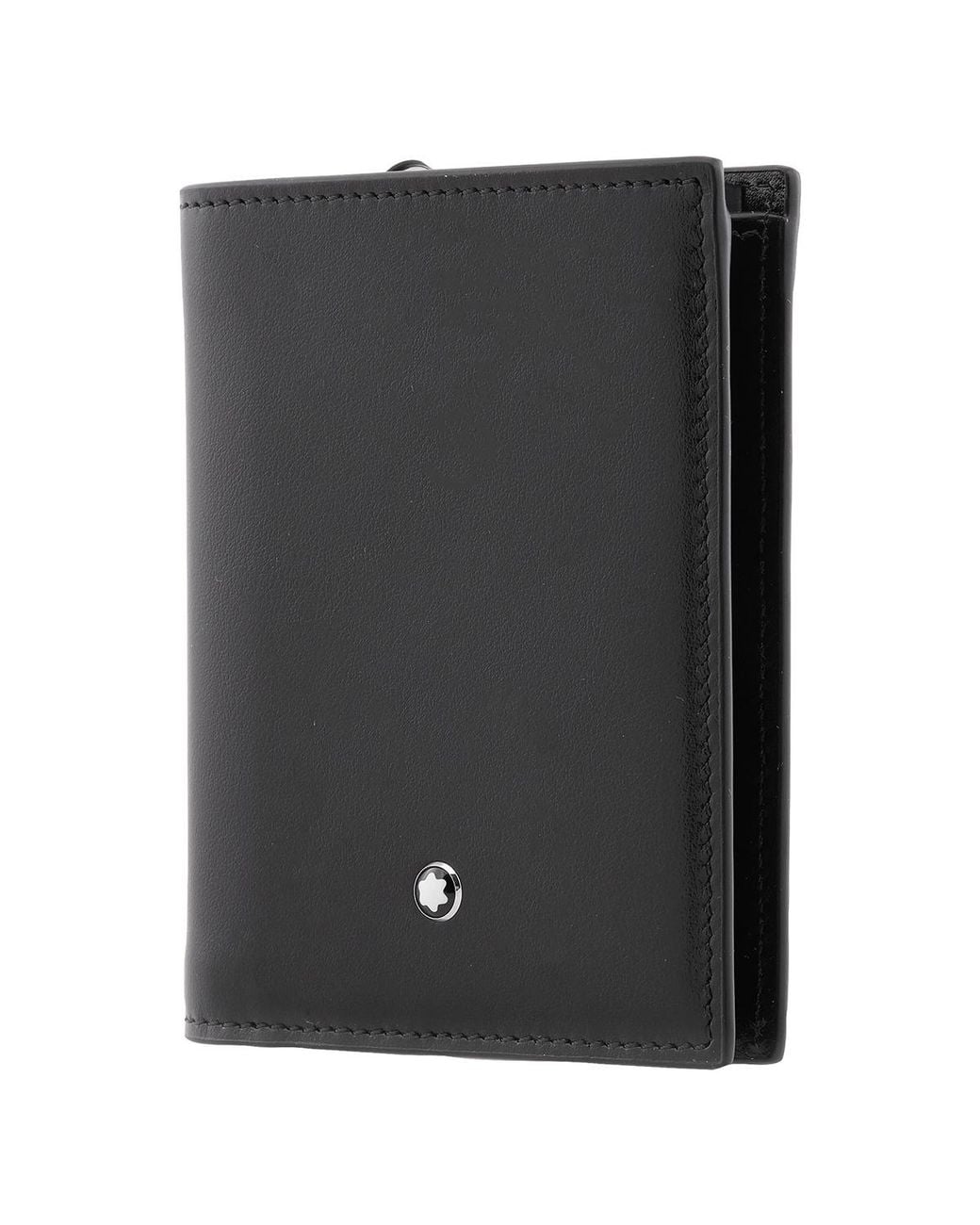 Montblanc Black Meisterstuck Compact Wallet 6Cc for men