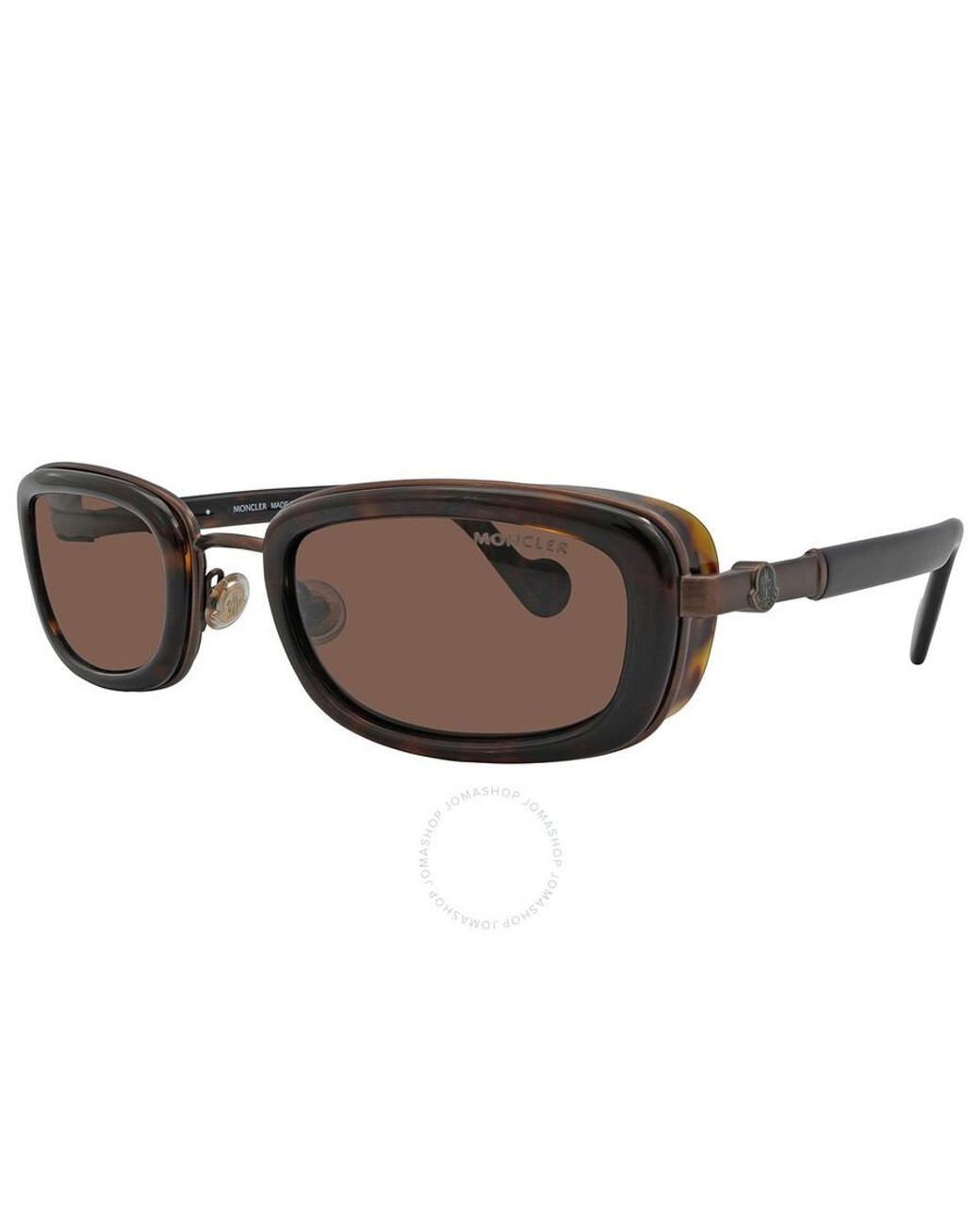 Moncler Brown Rectangular Sunglasses Ml0127 52e 52 for Men | Lyst UK
