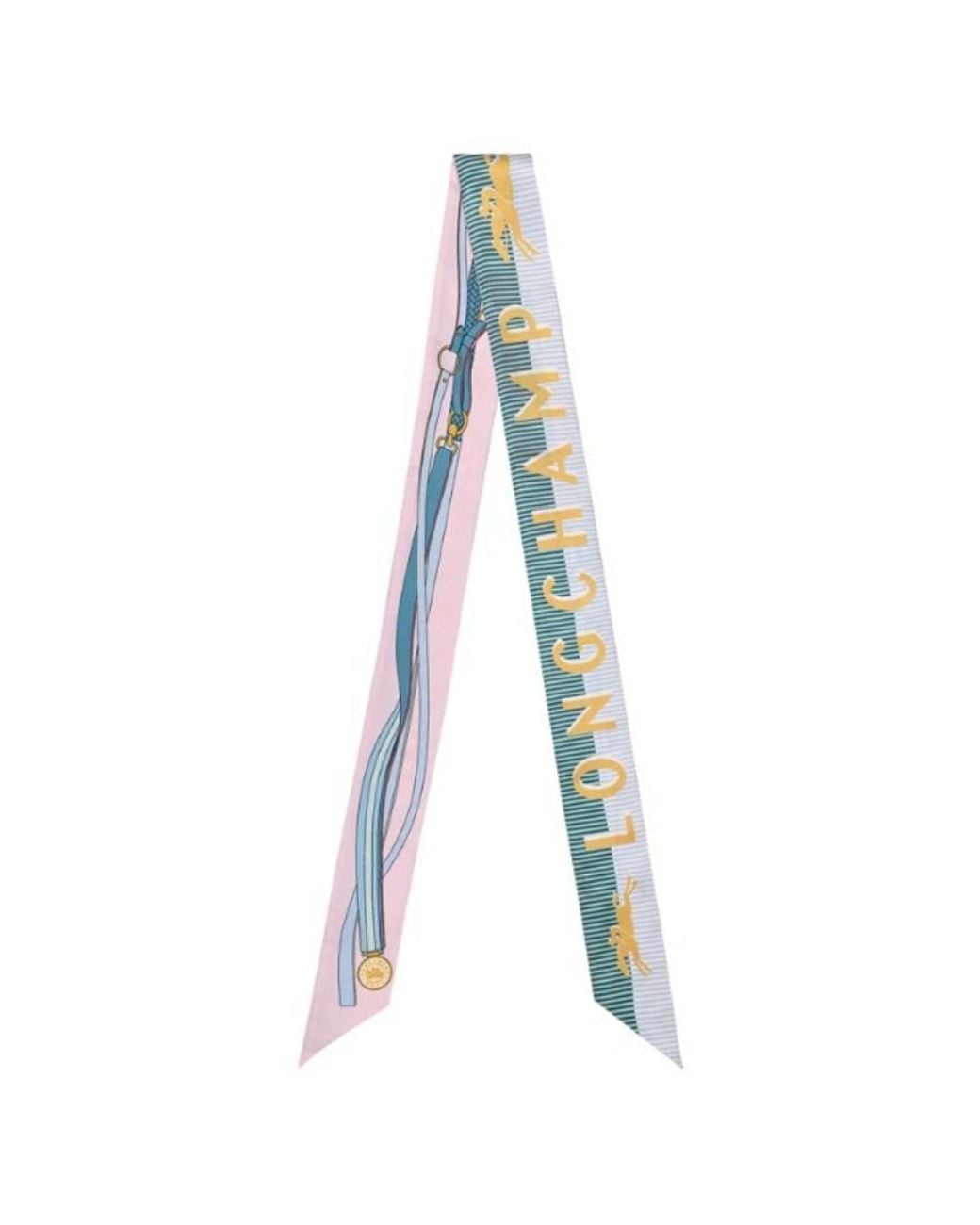 Longchamp Blue A Toute Allure Silk Headband for men