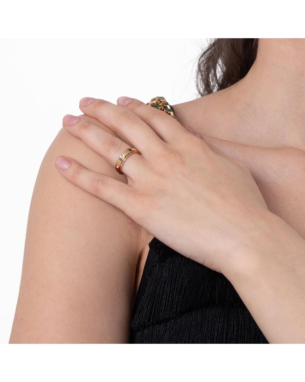Piaget Natural Possession 18K Rose .13 Ct Rose Diamond Ring