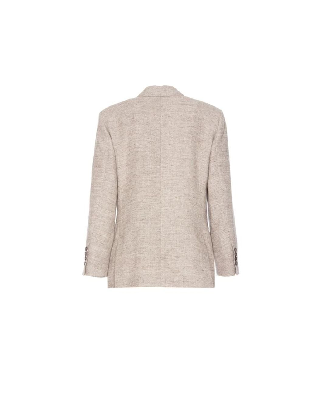 Brunello Cucinelli Natural Tailored Blazer With Buttons, Brand Size 42 (Us for men