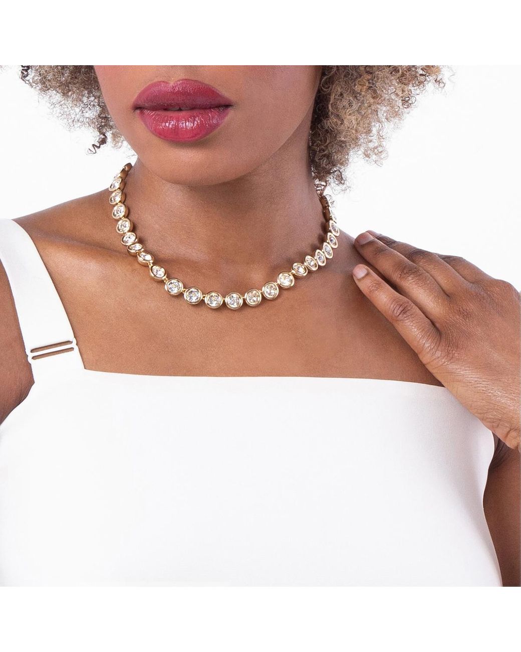 Swarovski Metallic Imber Tennis Necklace for men