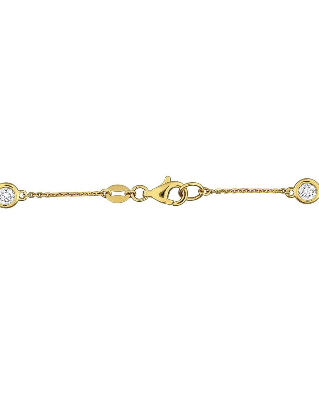Created Forever Metallic 3/4Ct Tw Lab-Grown Diamond Station Bracelet for men