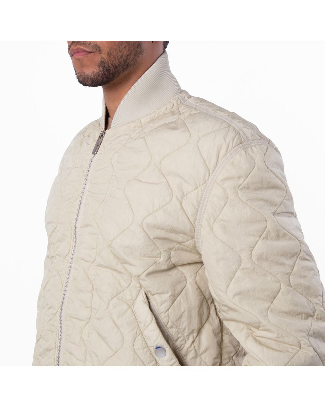 Burberry Natural Quilted Nylon Bomber Jacket for men