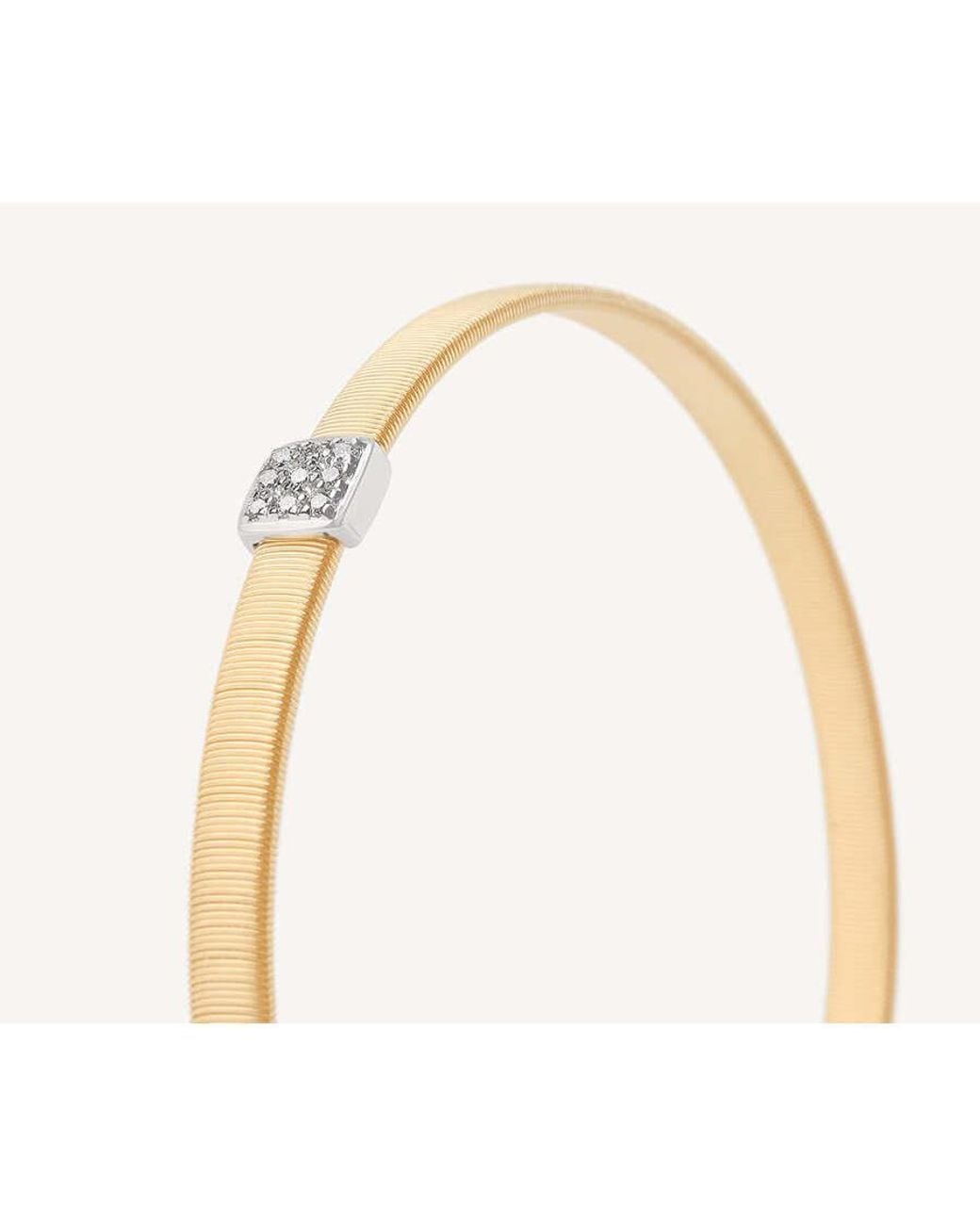 Marco Bicego Metallic Diamond Pav Bangle Bracelet 18K Sg731_B_Yw_M5 for men