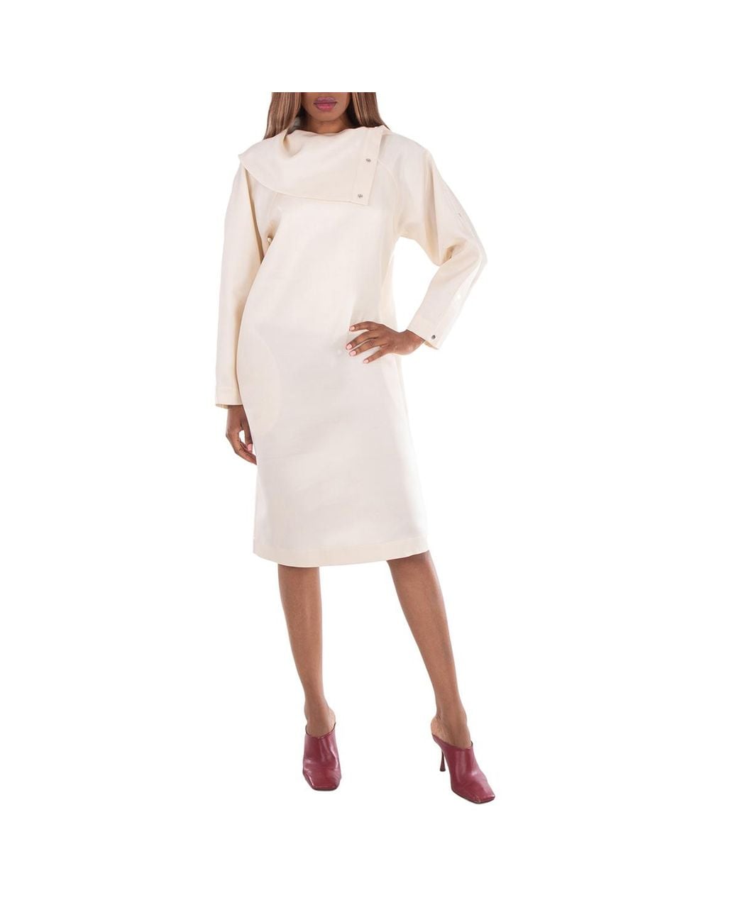 Burberry Natural Snap-Button Dress, Brand Size 4 Us