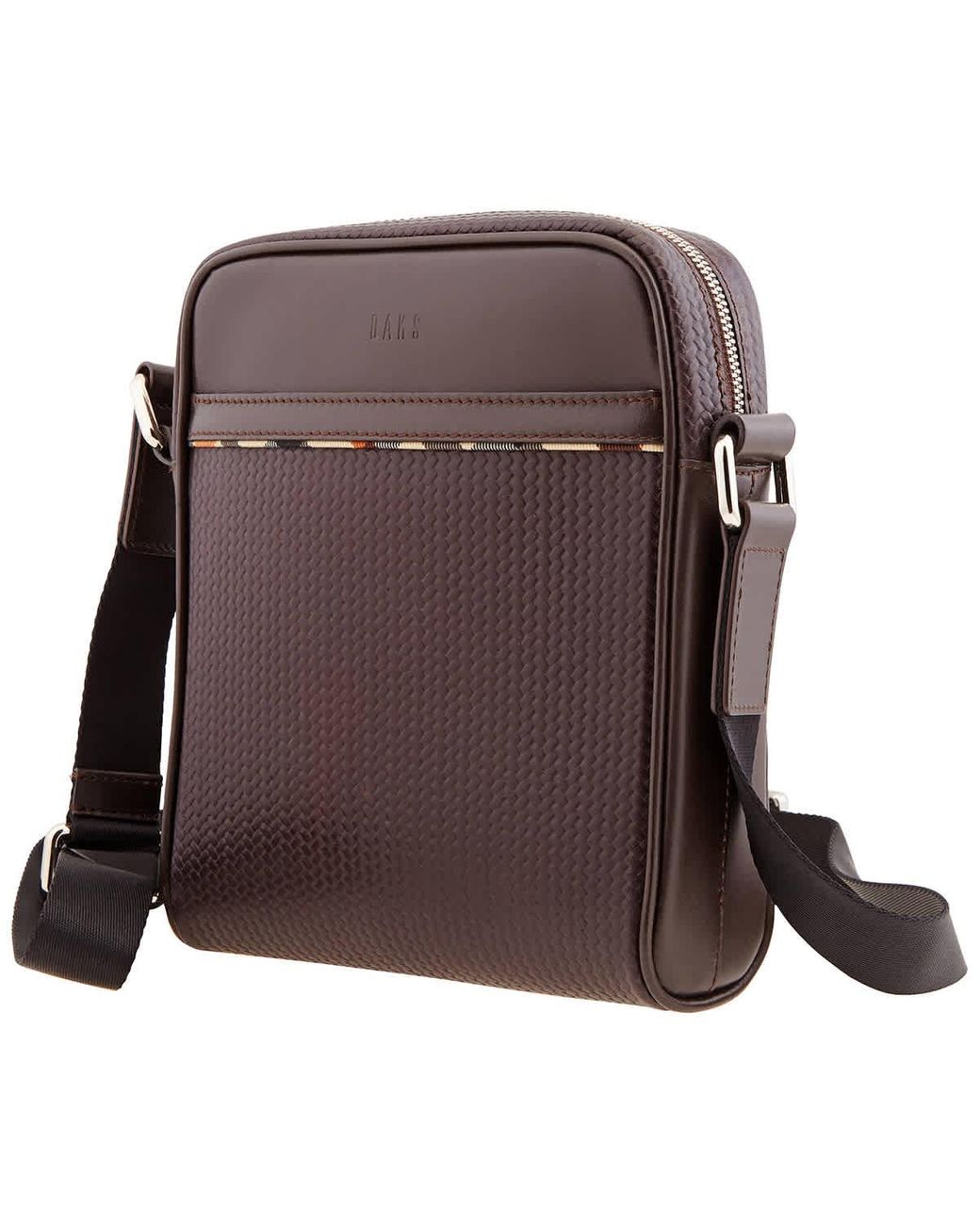 Daks Dryden Brown Leather Messenger Bag for Men | Lyst